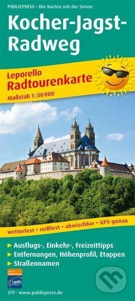 Kocher-Jagst-Radweg 1:50 000 / cyklistická mapa (freytag&berndt)