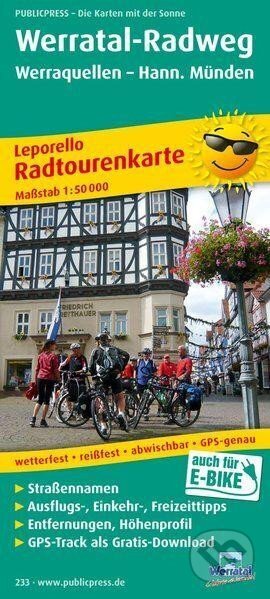 Cyklostezka údolím Werra, Werraquellen-Hann. Münden 1:50 000 / cyklistická mapa (freytag&berndt)