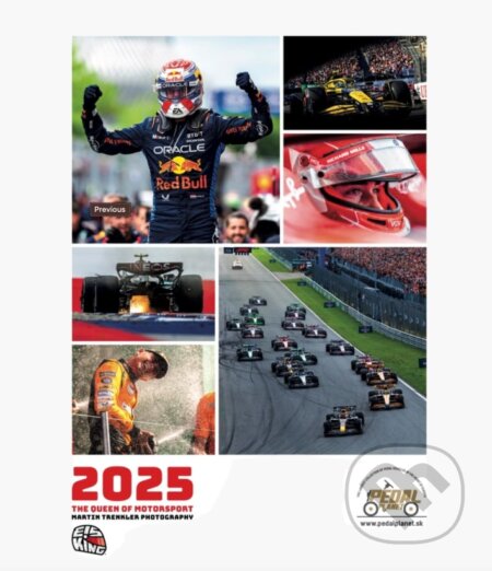 Nástenný kalendár F1 2025: Kráľovná motoršportu - Martin Trenkler, Trenkler ART, 2024