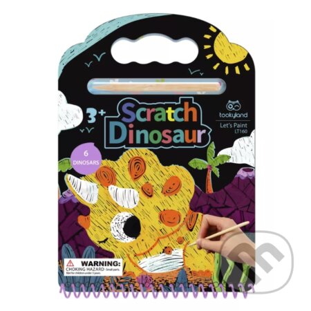 Vyškrabávací blok Dinosaury 6 obrázkov
