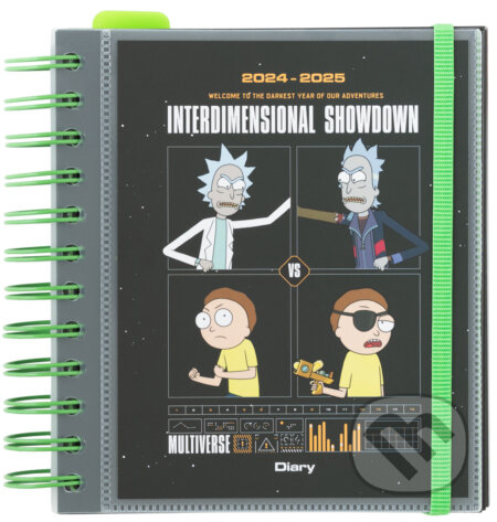 Plánovací denný školský diár 2024/2025 Rick And Morty s samolepkami, záložkami a obálkou (). , 2024