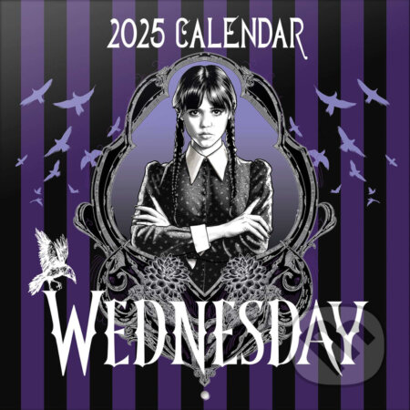 Oficiálny nástenný kalendár Netflix - Wednesday 2025 s plagátom (). , 2024