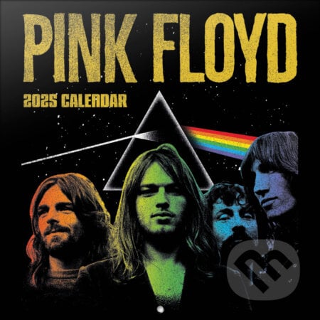 Oficiálny nástenný kalendár 2025 Pink Floyd 16 mesiacov