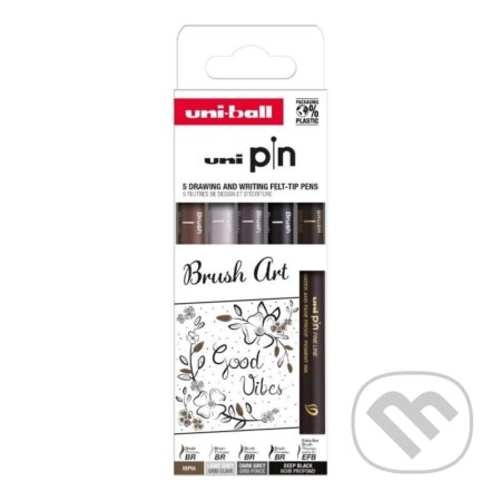 UNI PIN Creative writing - sada linerů Brush (5 ks)