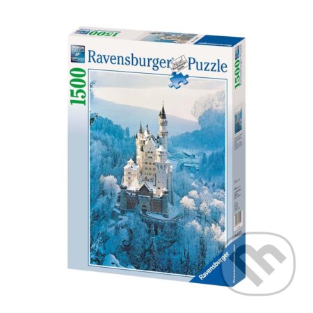 Zámek Neuschwanstein v zimě - puzzle z kategorie Města a stavby