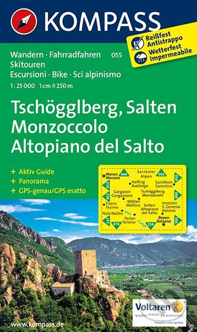 Tschögglberg, Salten, Monzoccolo, Altopiano del Salto, Kompass, 2017