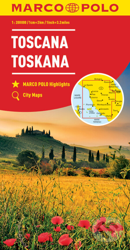 Toscana / Toskana (mierka hlavnej mapy: 1:200 000) - kniha z kategorie Mapy Evropy