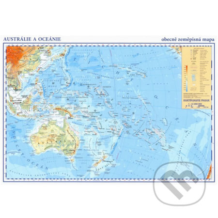 Austrálie, Oceánie (Příruční obecně zeměpisná mapa A3/1:42 mil.)