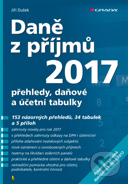 Daně z příjmů 2017 - Jiří Dušek, Grada, 2017