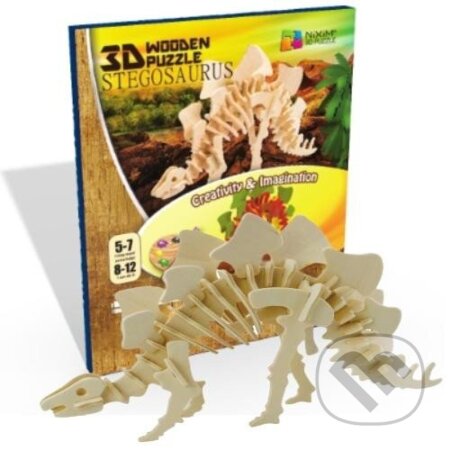 Stegosaurus (NiXiM Dřevěné 3D puzzle) - puzzle z kategorie 3D puzzle