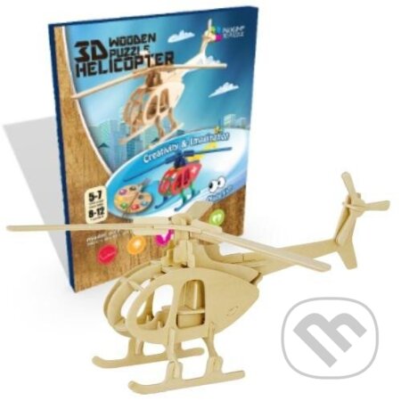 Helikoptéra (NiXiM Dřevěné 3D puzzle) - puzzle z kategorie 3D puzzle