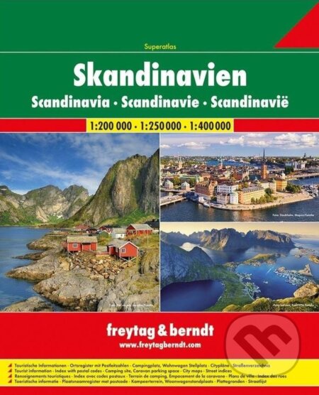 SCAN SP Skandinávie 1:250 000/1:400 000 / autoatlas (freytag&berndt)