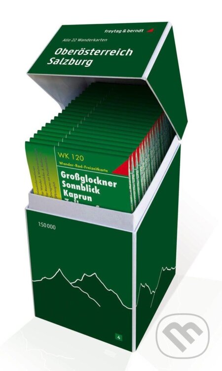Horní Rakousko-Salcbursko 1:50 000 / sada 22 turistických map (freytag&berndt)