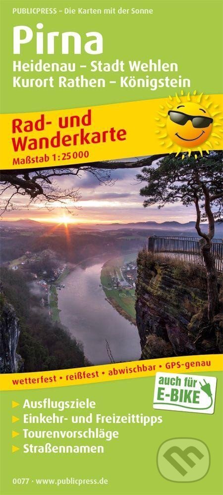 Pirna, Heidenau-Stadt Wehlen-Rathen-Königstein 1:25 000 / cyklistická a turistická mapa (freytag&berndt)