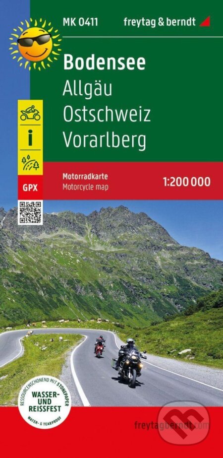 Bodamské jezero 1:200 000 / motocyklová mapa (freytag&berndt)