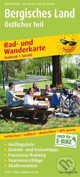 Bergisches Land, východní část 1:50 000 / cyklistická a turistická mapa (freytag&berndt)