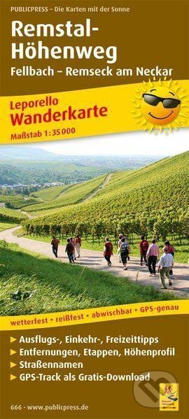 Kniha: Remstal-Höhenweg, Fellbach-Remseck am Neckar 1:35 000 / turistická mapa (freytag&berndt)