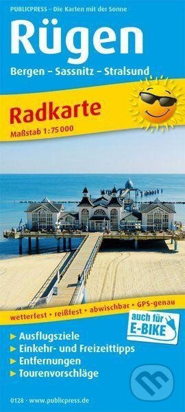 Rujána, Bergen-Sassnitz-Stralsund 1:75 000 / cyklistická mapa (freytag&berndt)