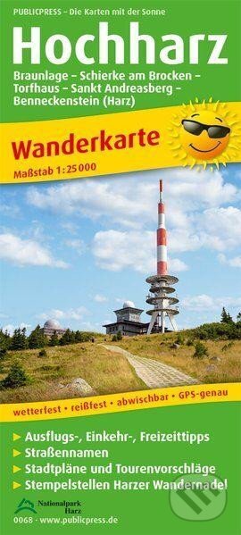 Hochharz, Braunlage-Schierke-Torfhaus-St. Andreasberg-Benneckenstein 1:25 000 / turistická mapa (freytag&berndt)