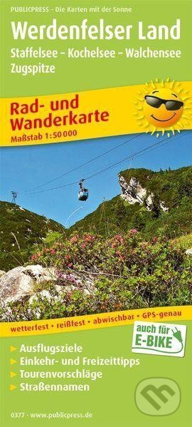 Werdenfelser Land, Staffelsee-Kochelsee-Walchensee-Zugspitze 1:50 000 / cyklistická a turistická mapa (freytag&berndt)