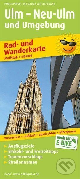 Ulm / Neu-Ulm a okolí 1:50 000 / cyklistická a turistická mapa (freytag&berndt)