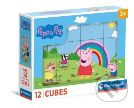 Obrázkové kostky Peppa Pig 12 ks