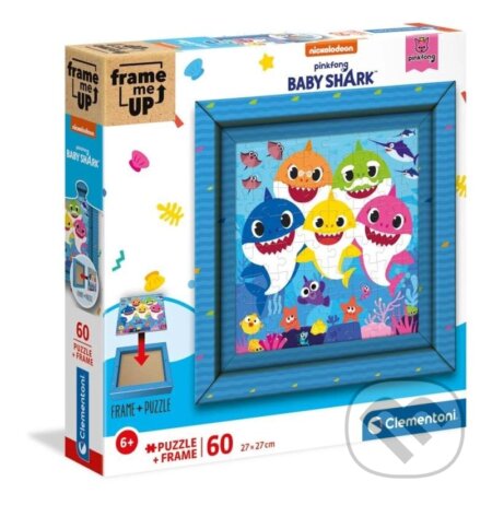 CLEMENTONI Puzzle Frame Me Up Baby Shark 60 dílků