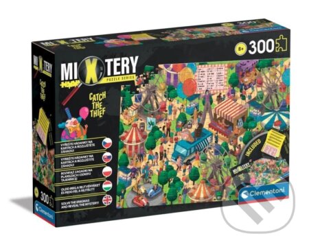 Clementoni MYSTERY PUZZLE 300 dílků - Chyť zloděje v lunaparku