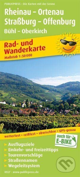 Rheinau-Ortenau, Štrasburk-Offenburg, Bühl-Oberkirch 1:50 000 / cyklistická a turistická mapa (freytag&berndt)