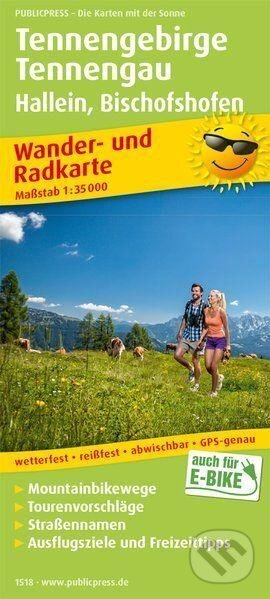 Tennengebirge-Tennengau-Hallein-Bischofshofen 1:35 000 / turistická a cykloturistická mapa (freytag&berndt)