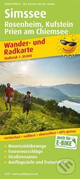 Simssee, Rosenheim, Kufstein, Prien am Chiemsee 1:35 000 / turistická a cykloturistická mapa (freytag&berndt)