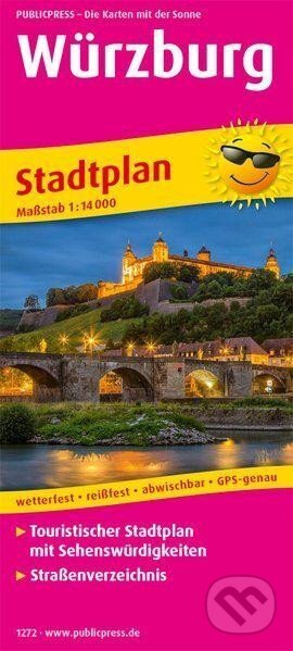 Würzburg 1:14 000 / plán města (freytag&berndt)