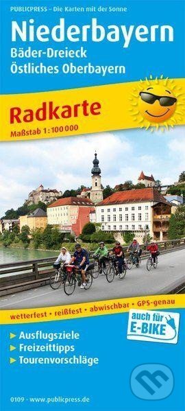 Dolní Bavorsko-Bäder-Trojúhelník-Východní Horní Bavorsko 1:100 000 / cyklistická mapa (freytag&berndt)