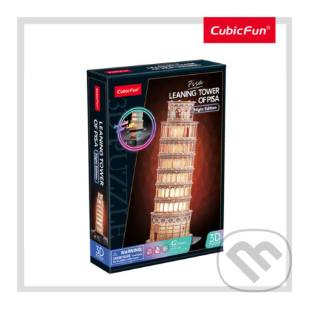 Šikmá věž v Pise (Puzzle 3D s LED Noční edice) - puzzle z kategorie 3D puzzle