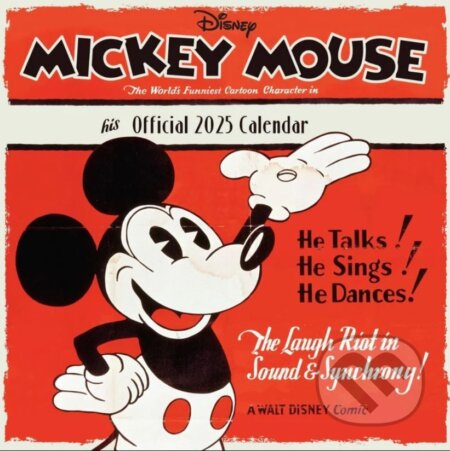 Oficiálny nástenný kalendár 2025 Disney: Mickey Mouse Classic s plagátom (). , 2024