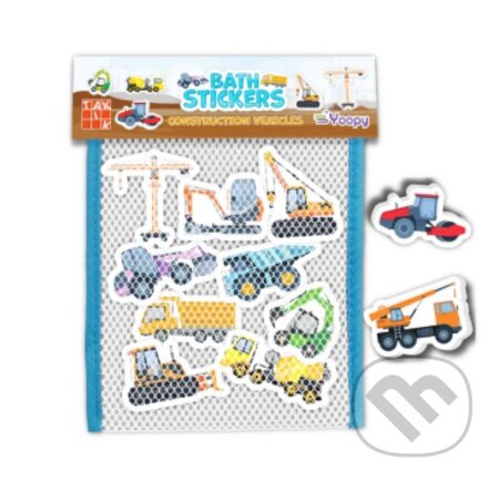 Dopravné prostriedky na stavbe - Nálepky do vane