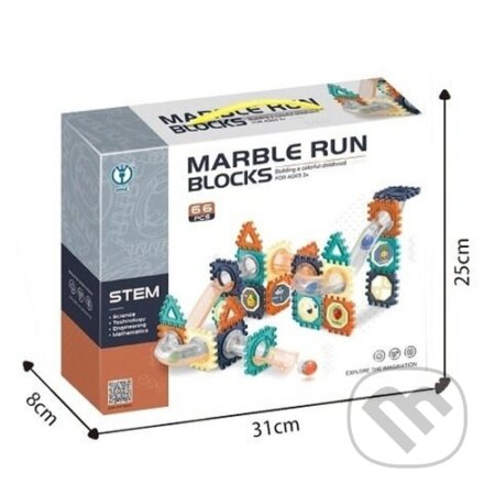 Kuličkodráha magnetická 66 ks - hra z kategorie Stavebnice