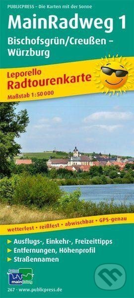 MainRadweg 1, Bischofsgrün/Creußen-Würzburg 1:50 000 / cyklistická mapa (freytag&berndt)