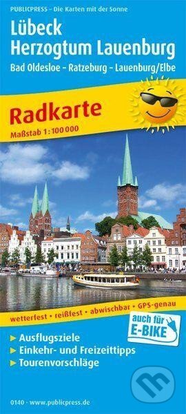 Lübeck-Vévodství Lauenburg, Bad Oldesloe-Ratzeburg-Lauenburg/Elbe 1:100 000 / cyklistická mapa (freytag&berndt)