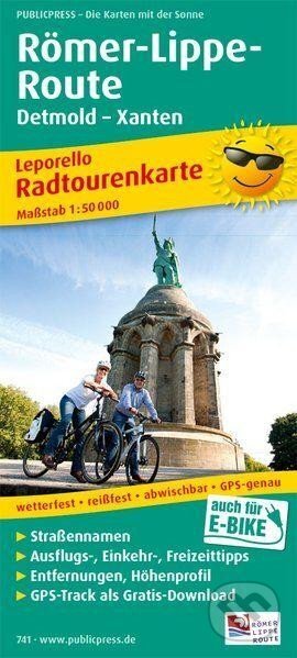 Römer-Lippe-Route, Detmold-Xanten 1:50 000 / cyklistická mapa (freytag&berndt)