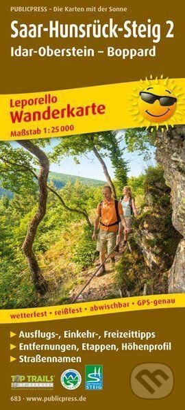 Saar-Hunsrück-Steig 2, Idar-Oberstein-Boppard 1:25 000 / turistická mapa (freytag&berndt)