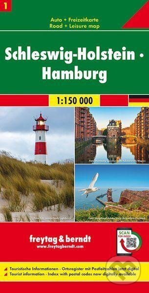 Šlesvicko-Holštýnsko-Hamburg 1:150 000 / automapa (freytag&berndt)