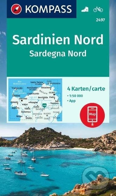 Sardinie sever / Sardegna Nord 1:50 000 / sada 4 turistických map 2497 (Marco Polo)
