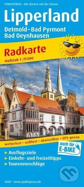 Lipperland, Detmold-Bad Pyrmont-Bad Oeynhausen 1:75 000 / cyklistická mapa (freytag&berndt)