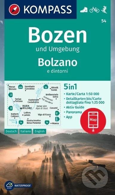 Bozen a okolí / Bolzano e dintorni 1:50 000 / turistická mapa 54 (Marco Polo)