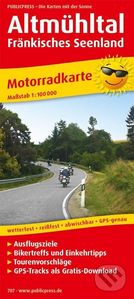 Altmühltal-Fränkisches Seenland 1:100 000 / motocyklová mapa (freytag&berndt)