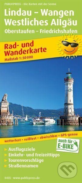 Lindau-Wangen, západní Allgäu, Oberstaufen-Friedrichshafen 1:50 000 / cyklistická a turistická mapa (freytag&berndt)