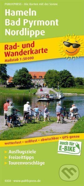 Hameln-Bad Pyrmont-Nordlippe 1:50 000 / cyklistická a turistická mapa (freytag&berndt)
