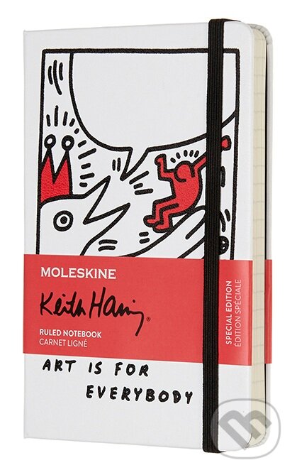Moleskine - Keith Haring biely zápisník, Moleskine, 2017