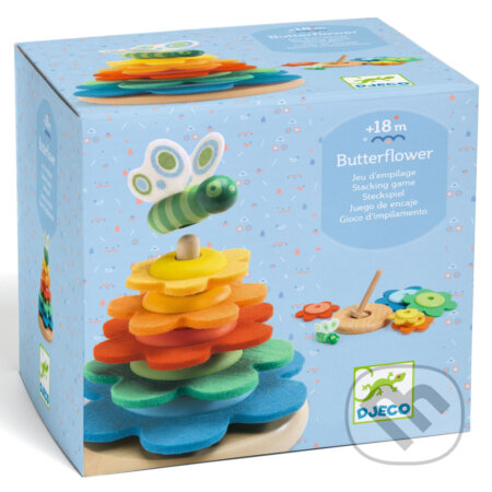 Maslový kvet: Drevená a plstená hra skladania